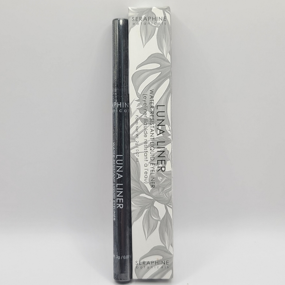 Seraphine Botanicals Luna Liner Water-Resistant Liquid Eyeliner in Pitch Black